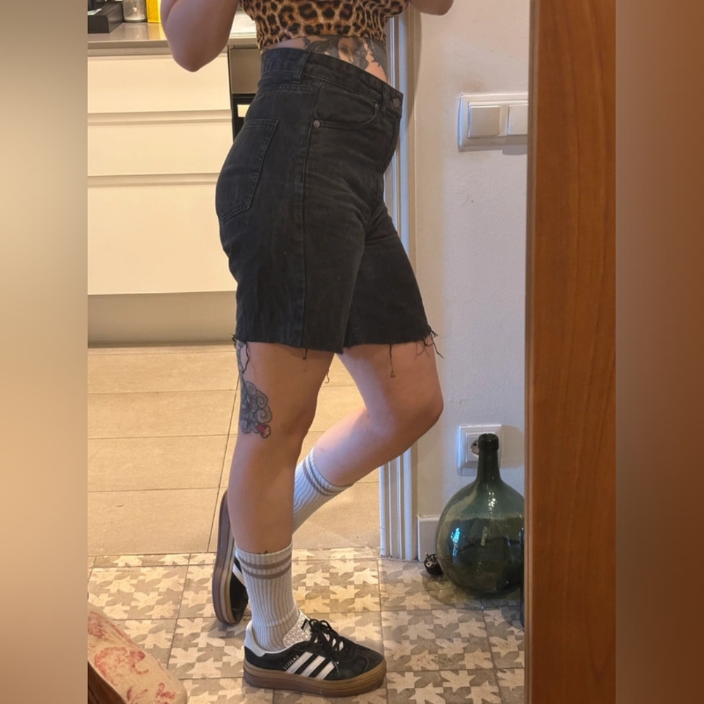 Women's Black Denim Shorts